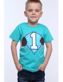 Boy\'s T-shirt with a number, mint NDZ4478 - Online store - Boutique